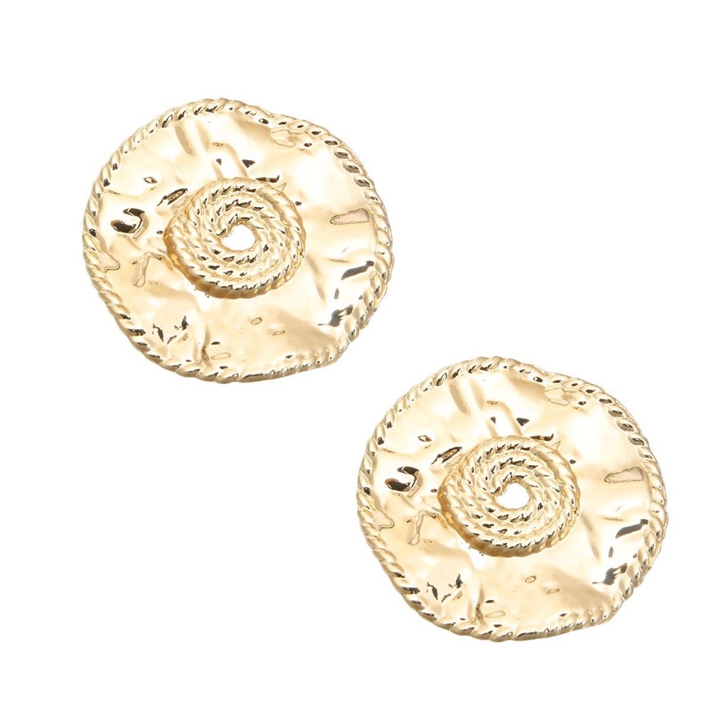 Round Rope Clip On Earrings - Picture 2 of 3
